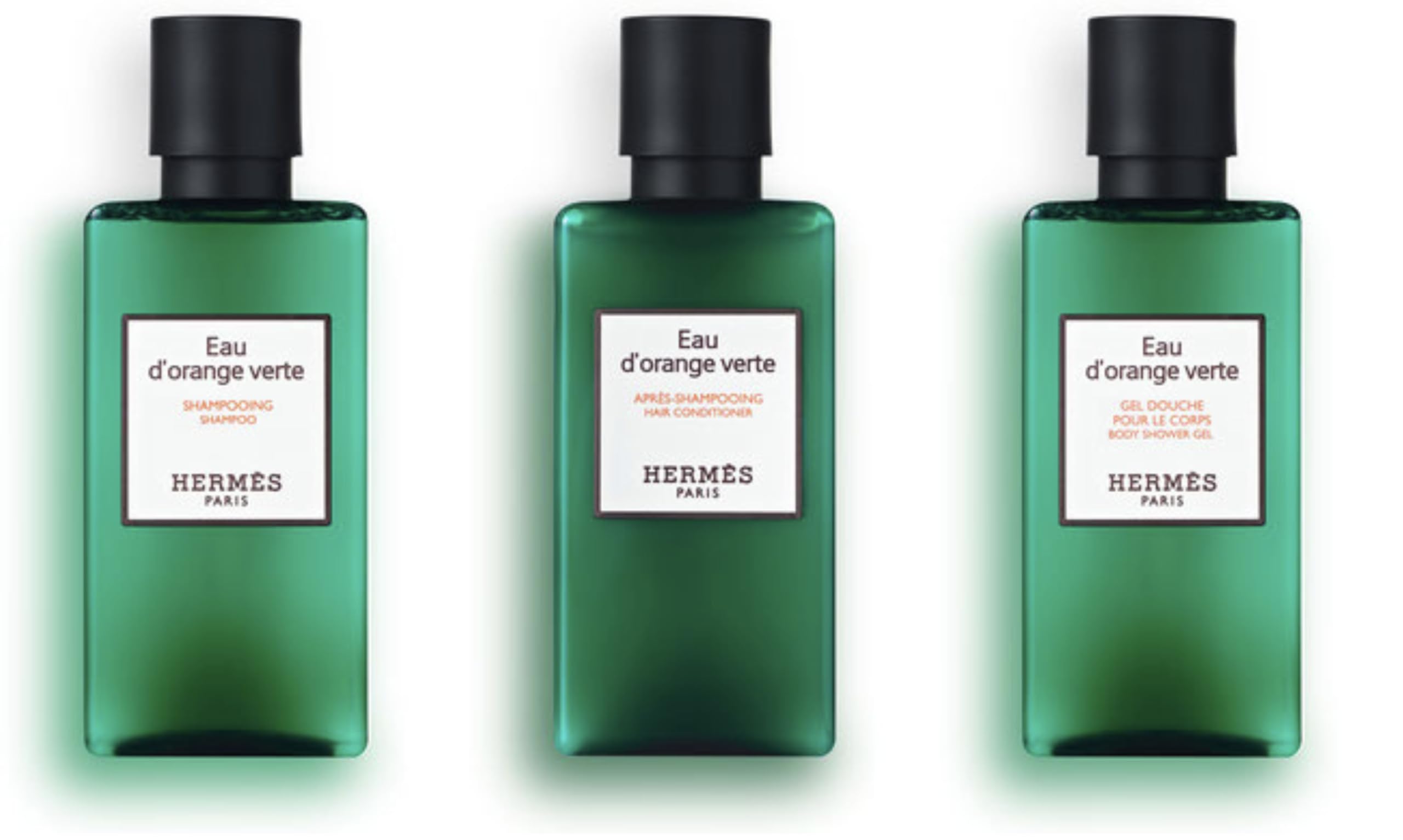 Hermès Eau d'Orange Verte shower gel 80ml for a refreshing cleanse on the go