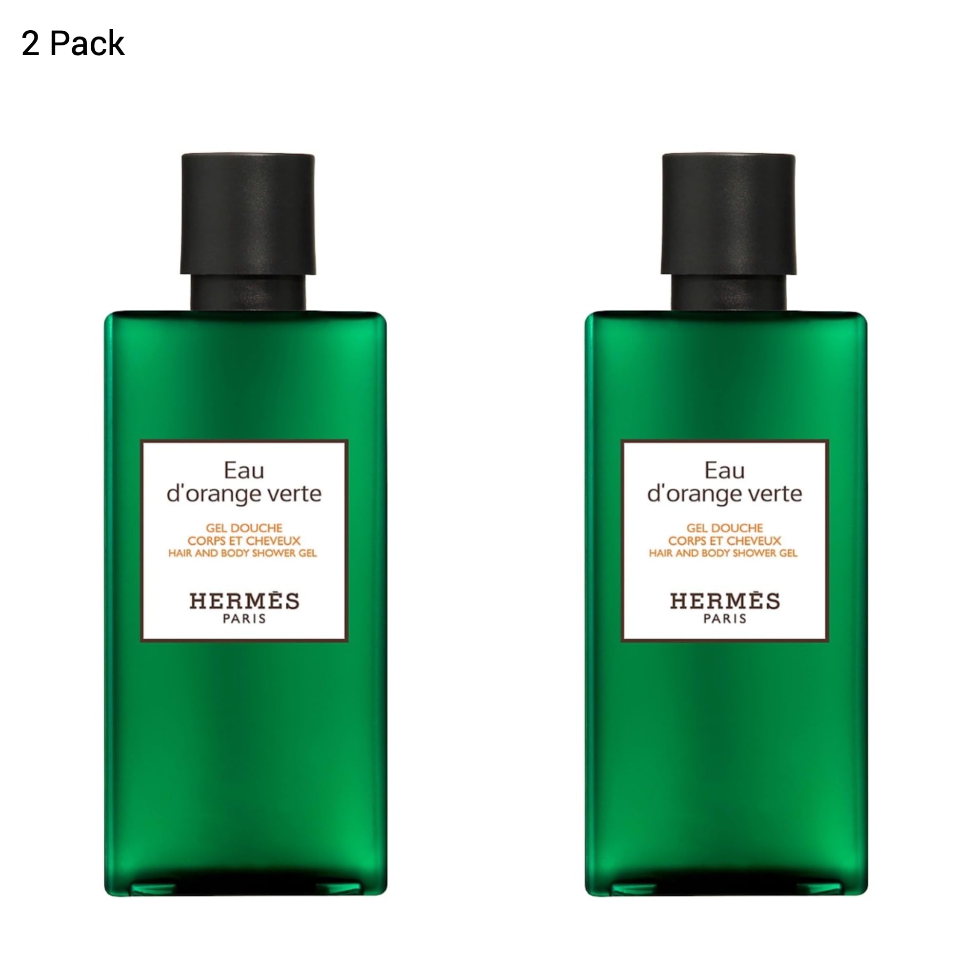 Hermès Eau d'Orange Verte two-bottles pack offers convenient cleansing for sharing or travel
