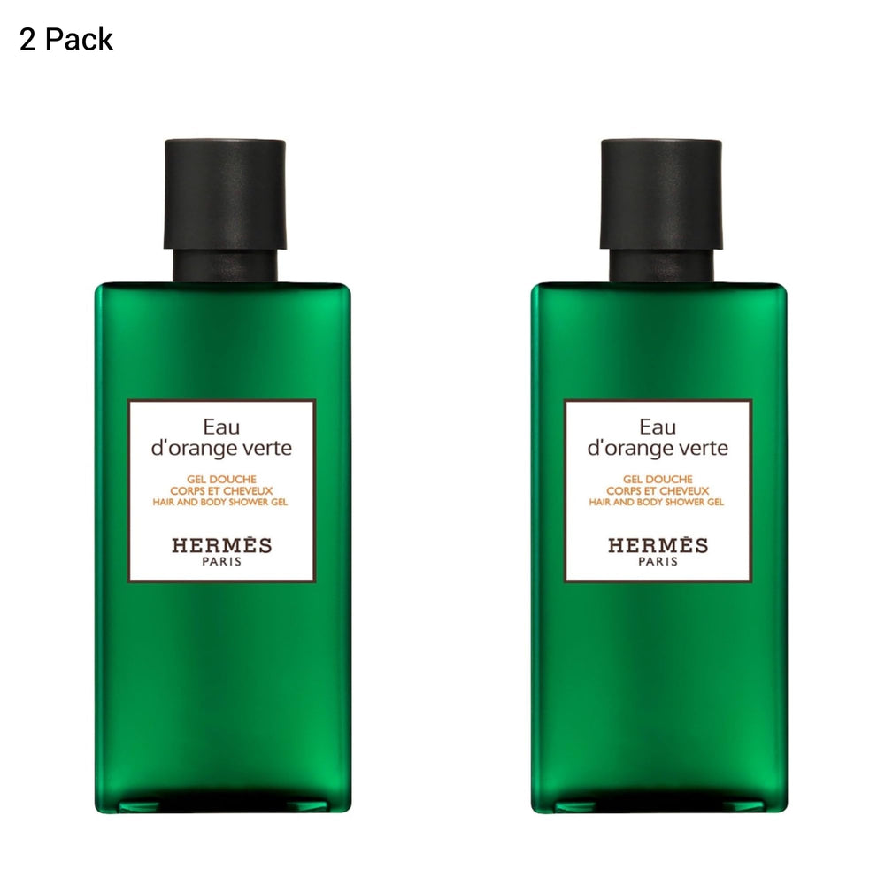 Hermès Eau d'Orange Verte two-bottles pack offers convenient cleansing for sharing or travel