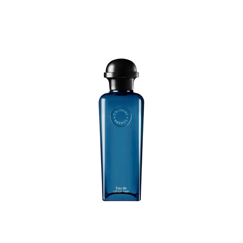 Hermès Paris Eau de Citron Noir bottle showing citrus opening and smoky-woody base for day-to-night wear