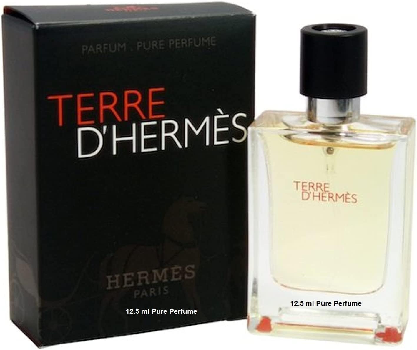 Hermès Terre D’Hermès mini packaging and label indicating refined masculinity and travel-friendly size