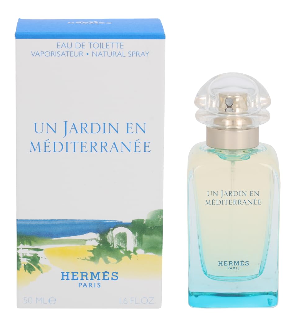 Hermès Un Jardin en Méditerranée bottle shot, evokes a refreshing, sun-kissed atmosphere