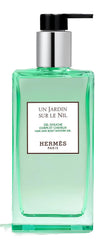 Hermès Un Jardin Sur Le Nil shower gel bottle with refill option for extended use.