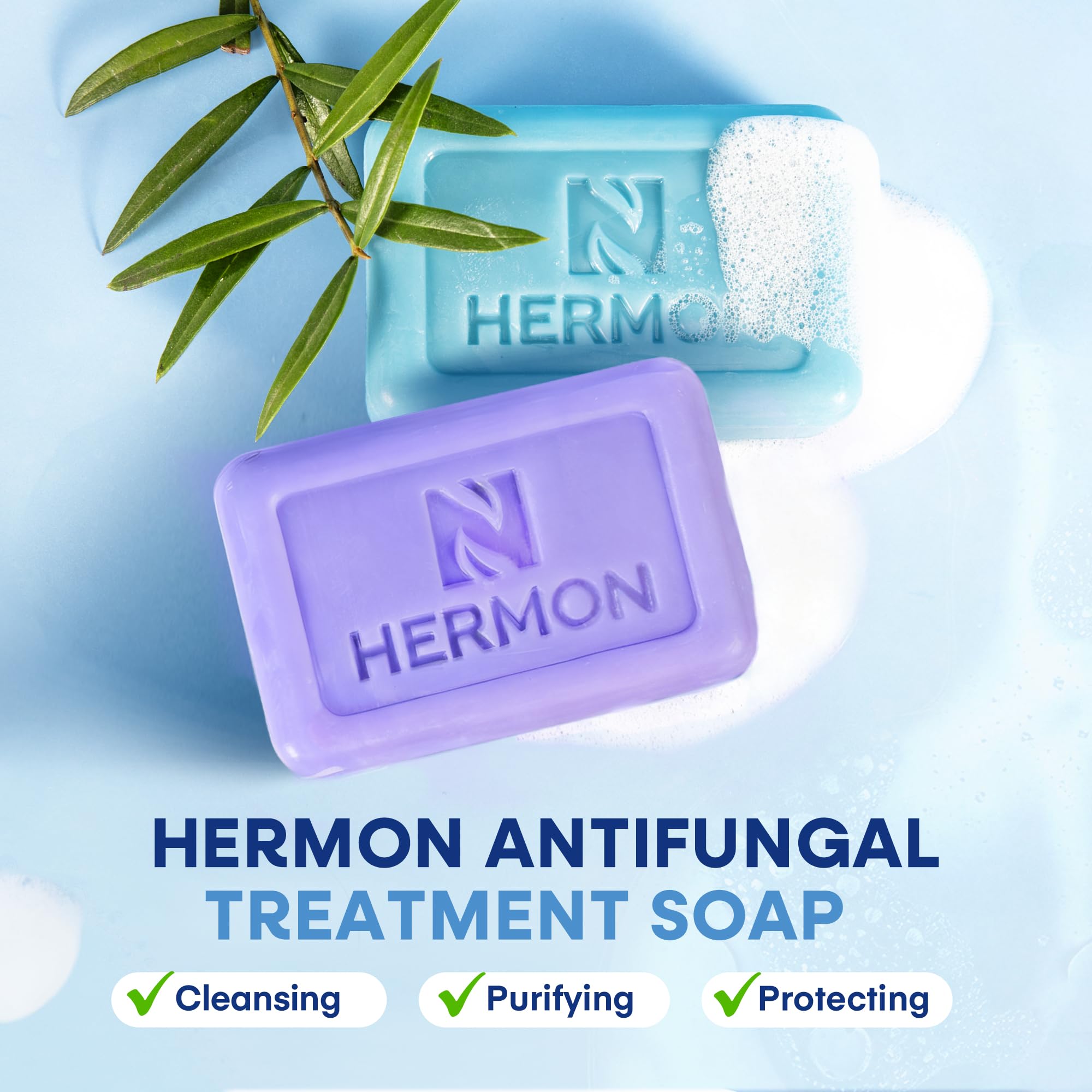 Hermon body and face use demonstrates versatile cleansing for skin care.