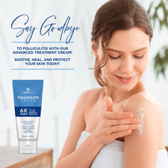 Hermon Folliculitis Cream 2Pack applied to skin for gentle use.