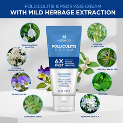 Smooth texture of Hermon Folliculitis Cream for easy application.
