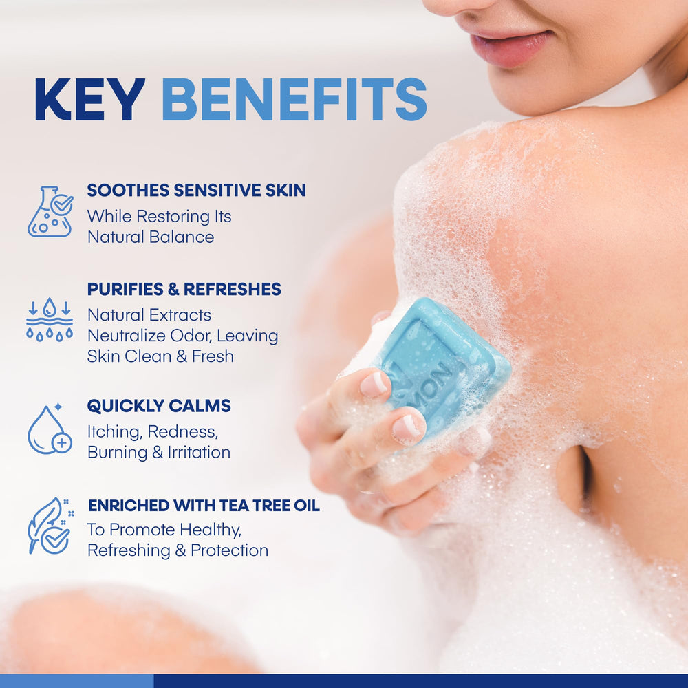 Hermon lavender variant packaging front conveys calming aroma for shower experience.