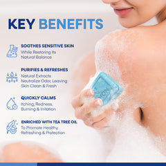 Hermon lavender variant packaging front conveys calming aroma for shower experience.