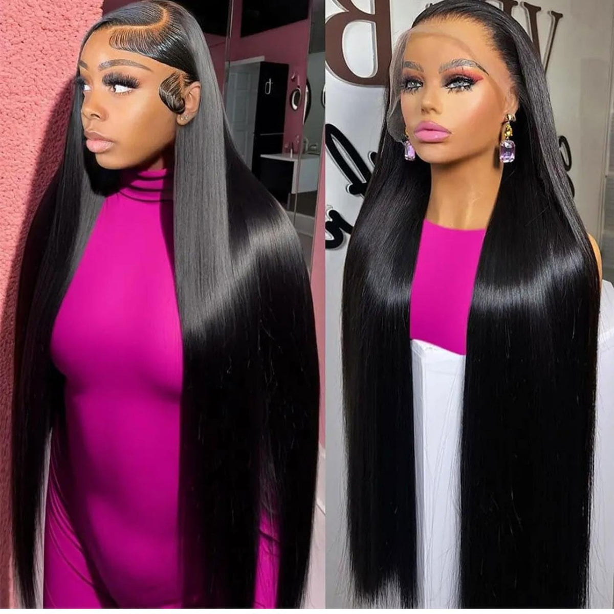Hermosa 220% density 30in HD lace front wig for a natural, seamless hairline.