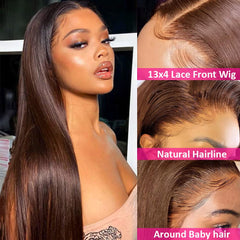 Hermosa pre-plucked hairline lace front wig enhances a realistic hairline for daily looks.