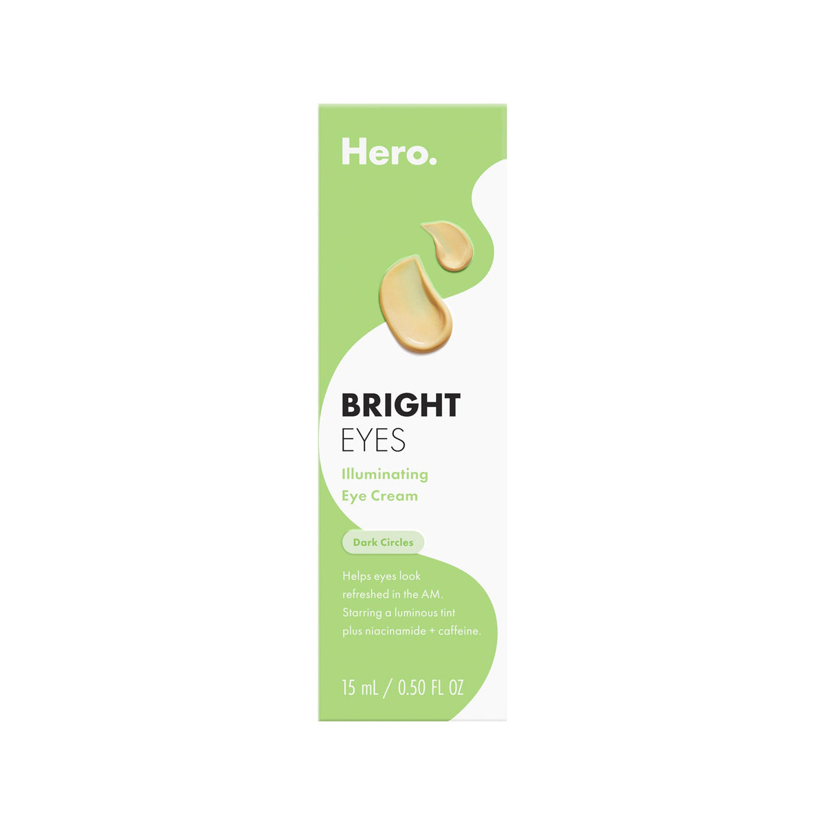 HERO COSMETICS Bright Eyes bottle with luminous under-eye cream for brightness