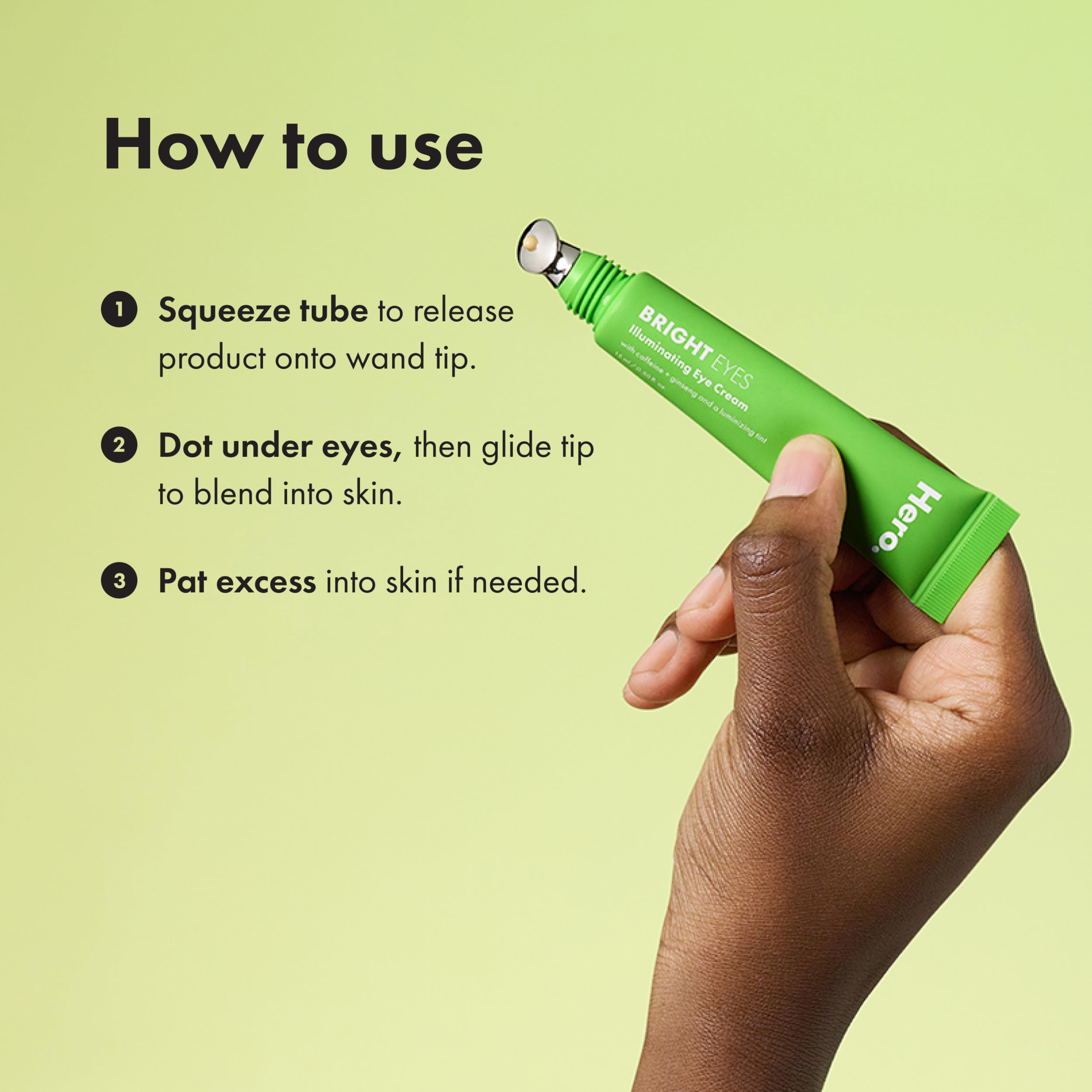 Bright Eyes bottle fitting neatly into daily makeup routines