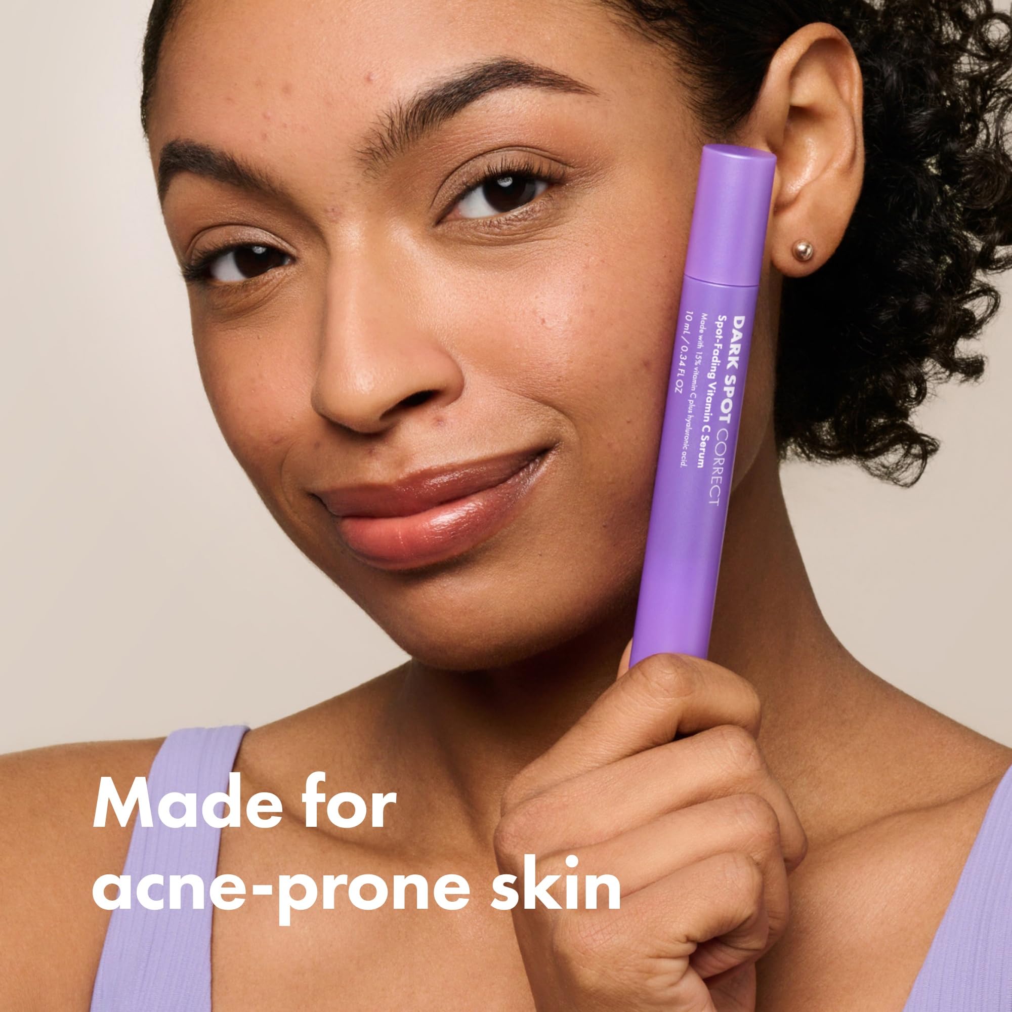 Hero Cosmetics Dark Spot Correct closeup shows lightweight serum absorbing quickly.