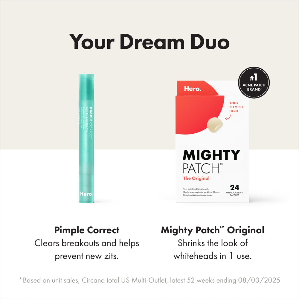 Hero Cosmetics Pimple Correct Pen bottle design with twist-to-dispense gel.