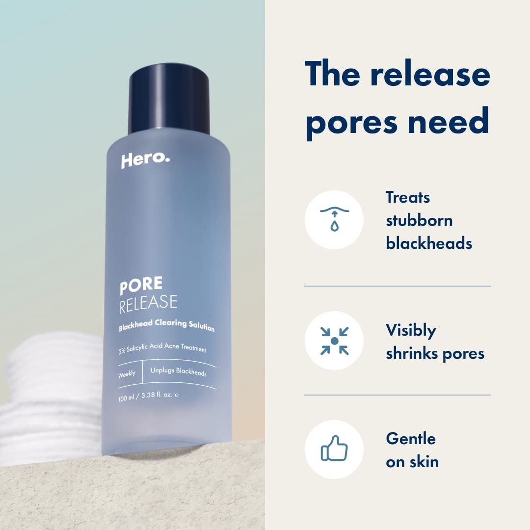 Hero Cosmetics Pore Release bottle pour demonstrating easy, gentle application