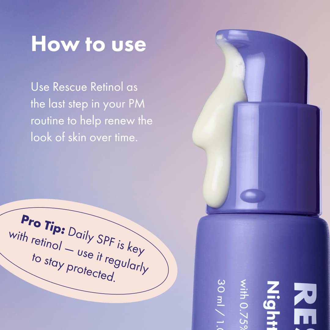 HERO COSMETICS Rescue Retinol on nightstand with calm, ready for evening routine.