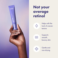 HERO COSMETICS Rescue Retinol packaging box highlights premium night care promises gentle renewal.