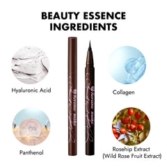 Heroine Make cat-eye look achieved with ultra-fine tip for defined edges.