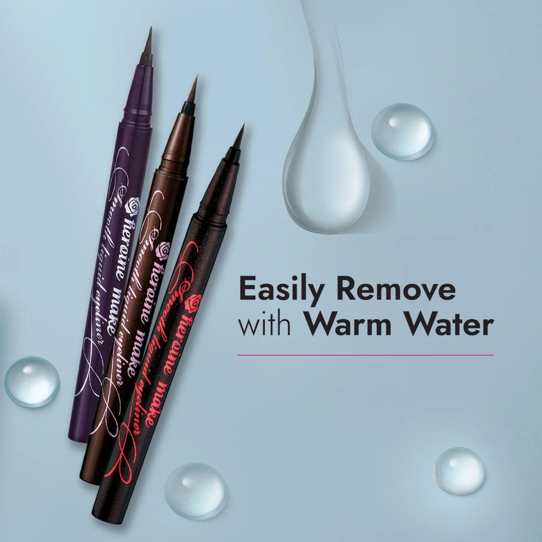 Heroine Make hypoallergenic eyeliner formula with soothing ingredients for sensitive eyes.