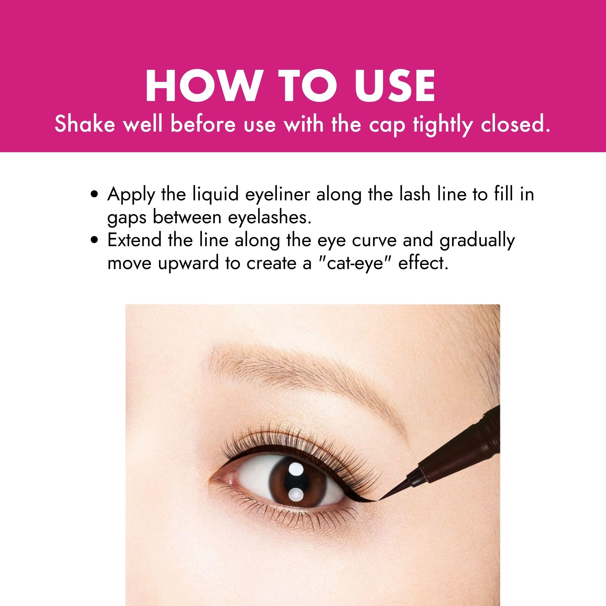 Heroine Make eyeliner removal with warm water without heavy cleansers