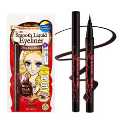 Heroine Make eyeliner pen close-up showing ultra-fine 0.1mm tip for precise cat-eye lines