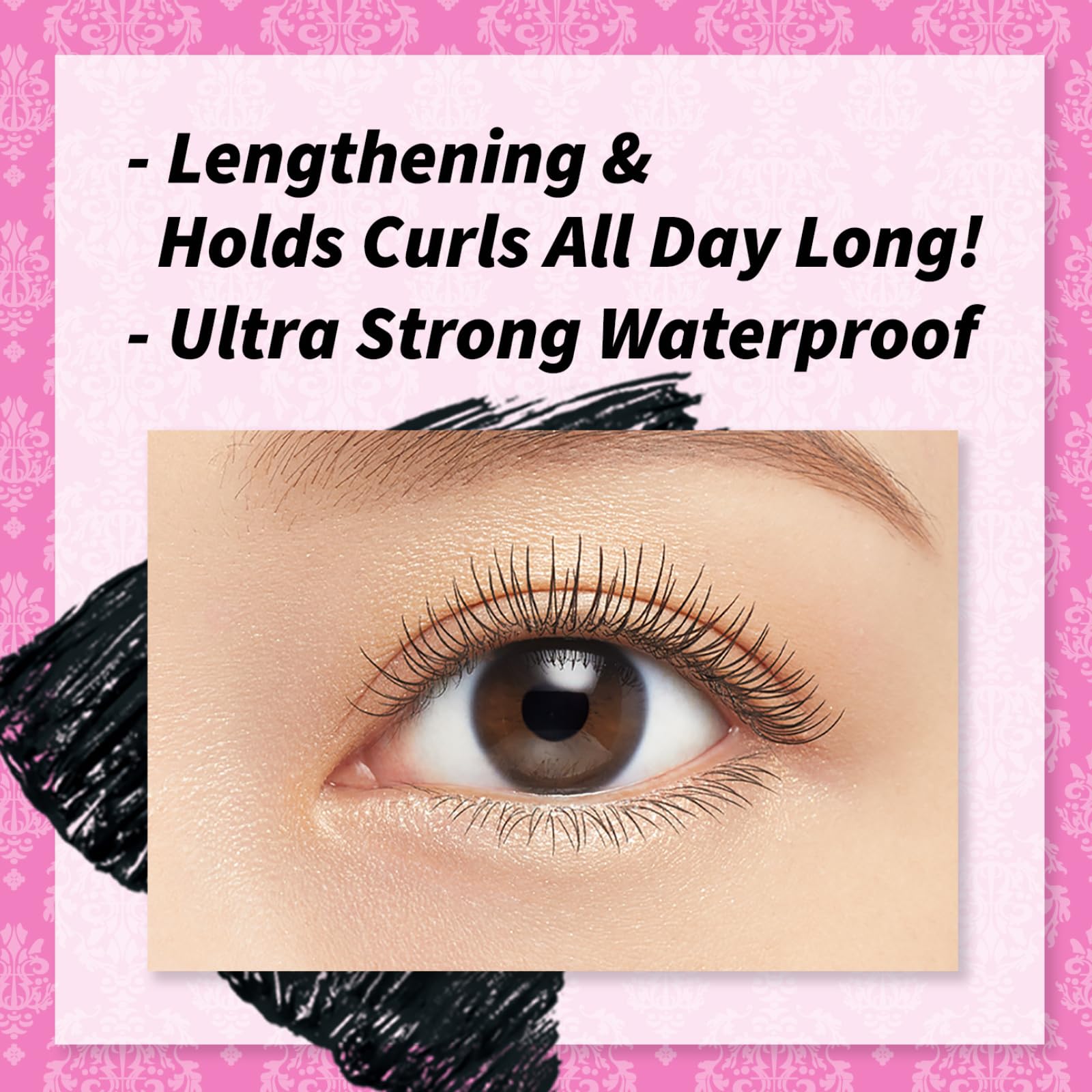 Heroine Make lash care formula with Camellia and Argan oils nourishes lashes.