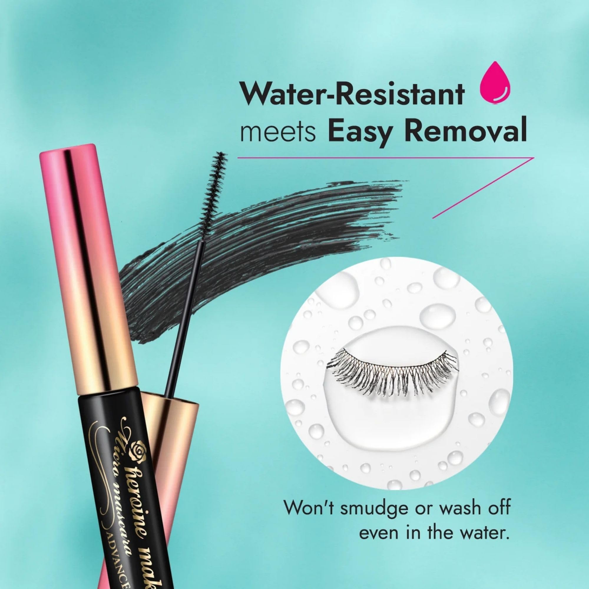 Smudge-proof finish keeps lashes clean and lifted.