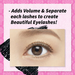 Heroine Make Tubing Mascara water resistance in action for smudge-free wear.