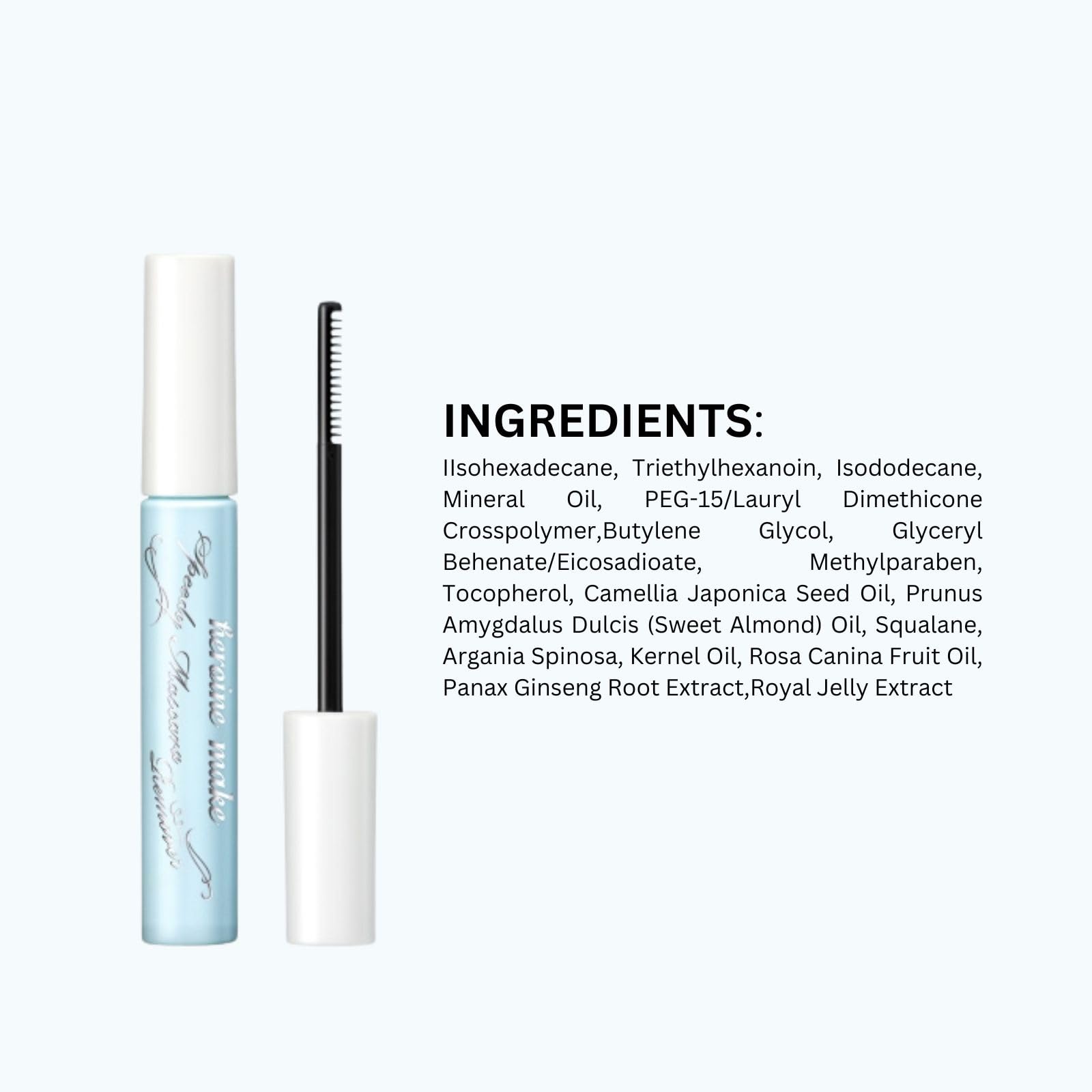 Heroine Make waterproof mascara removal demo showing effective cleansing.