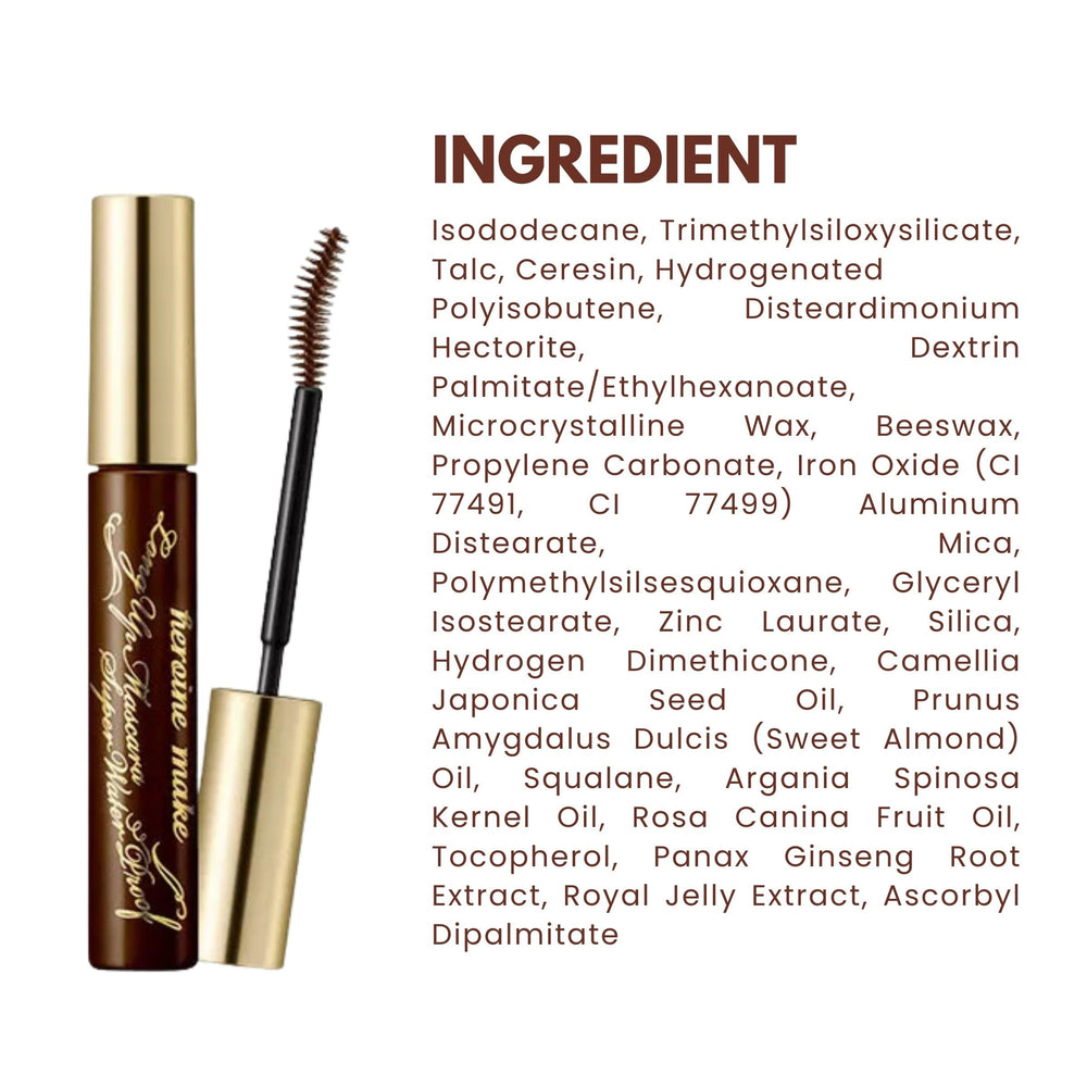 Heroine Make waterproof mascara ideal for workouts and humid days.