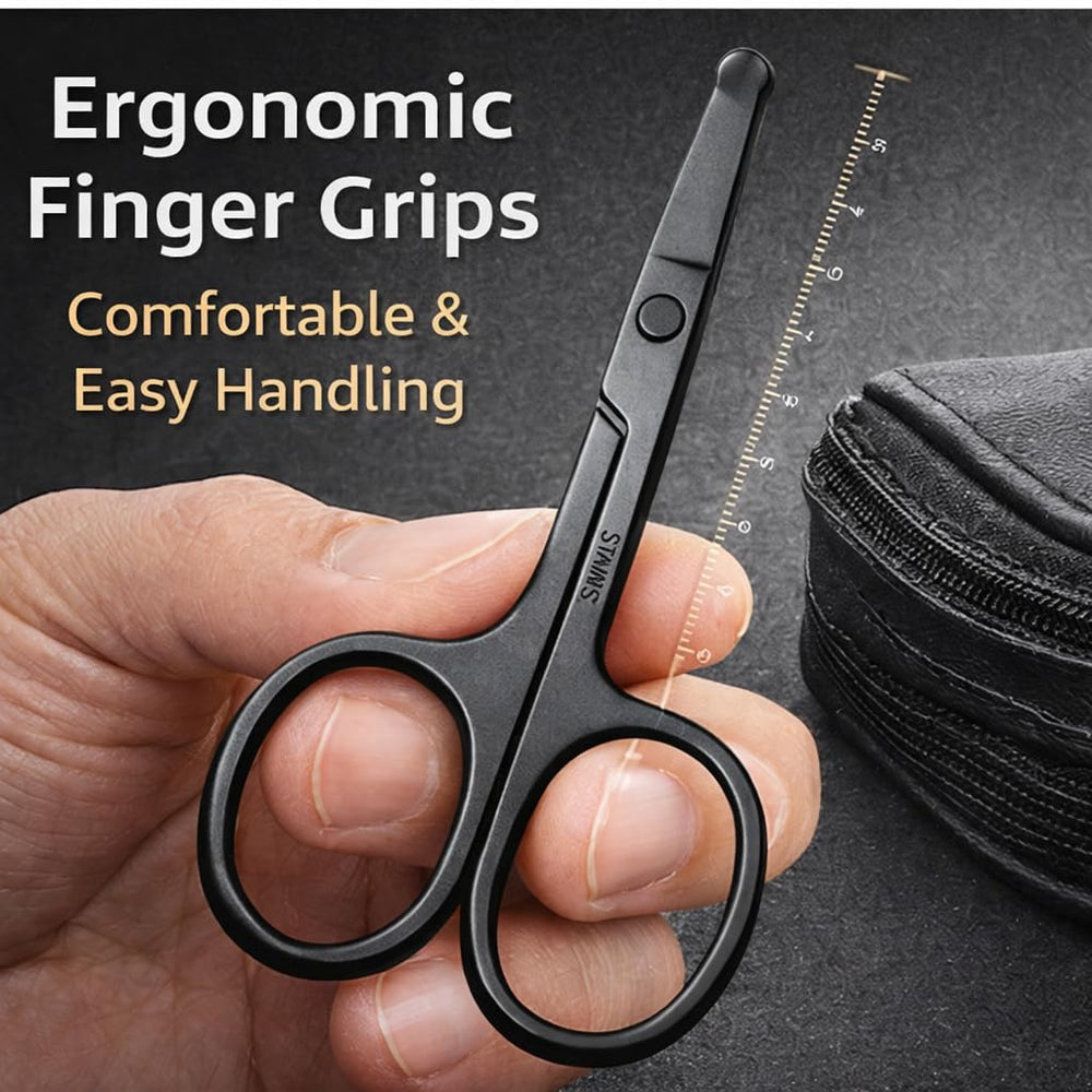Herolland nose hair scissors travel-compact design for on-the-go grooming.
