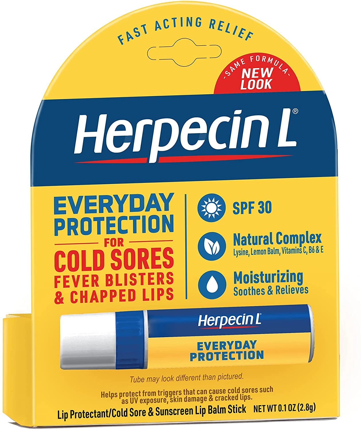 Herpecin-L lip balm stick with SPF 30 protects lips during daily outdoor activities.