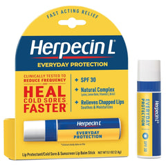 Herpecin-L lip protectant SPF 30 tube for daily lip protection and hydration.