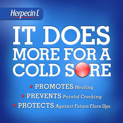 Herpecin-L lip balm with lysine and vitamins supports gentle healing and care.