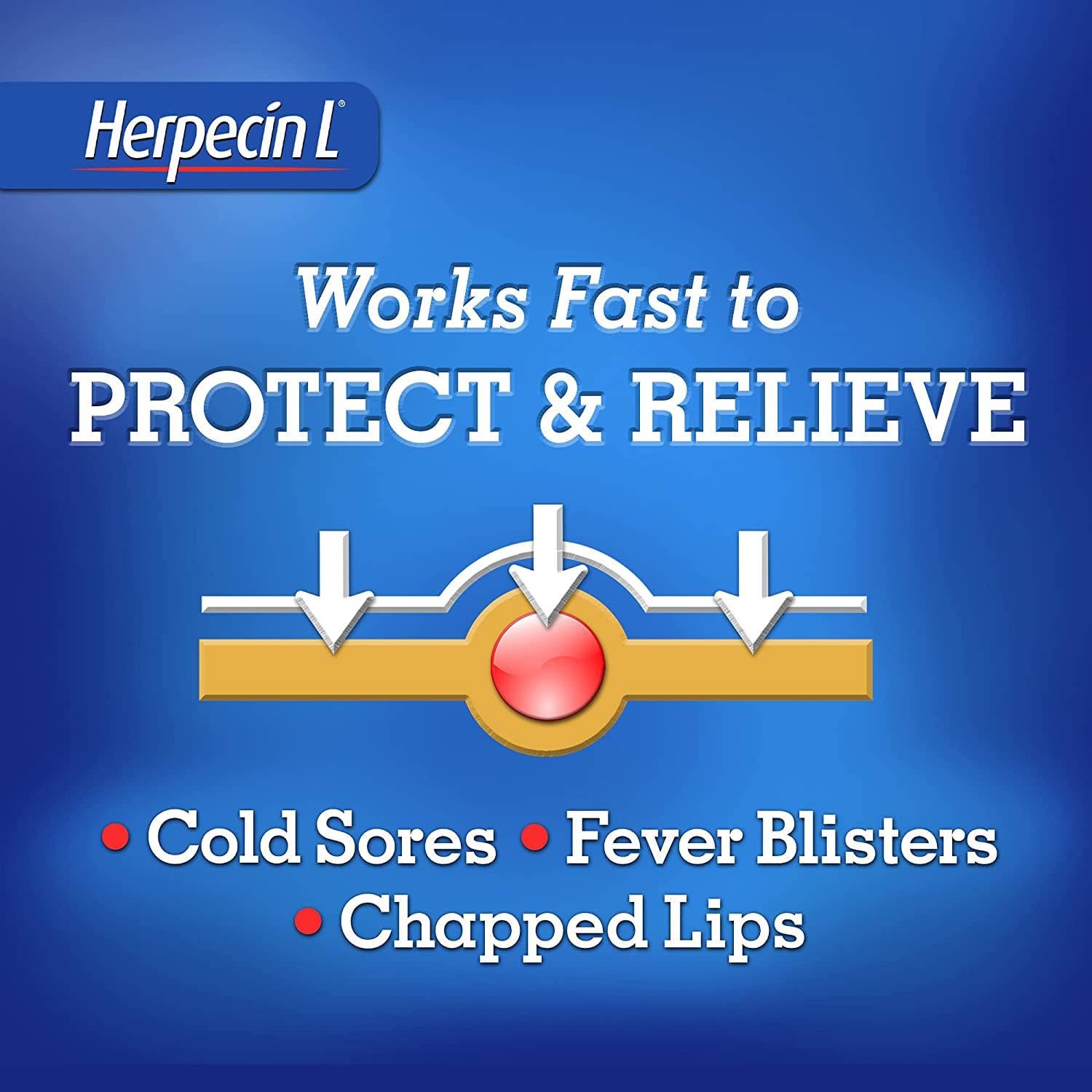 Portable Herpecin-L lip balm stick design for on-the-go moisture.