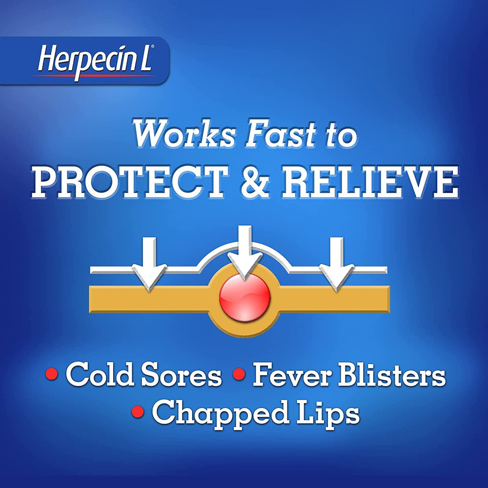 Portable Herpecin-L lip balm stick design for on-the-go moisture.