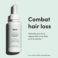 hers hair regrowth foam applicator enables easy, mess free scalp treatment