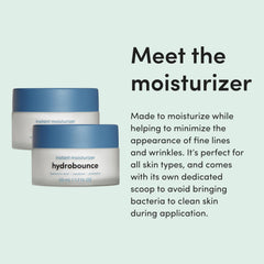 Close-up of creamy texture of hers Hydrobounce for quick absorption