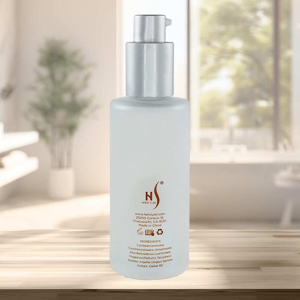 HerStyler 2oz bottle packaging highlights value in a compact package