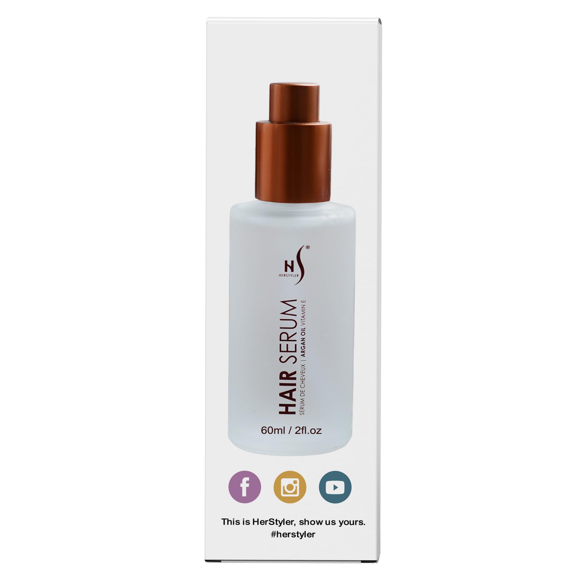 HerStyler Argan Oil Serum salon-shine at home for a polished look.