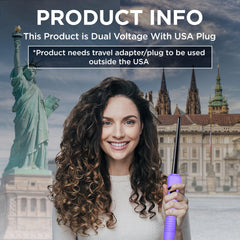 HerStyler Baby Curls mini curling iron hair wand handle shows ergonomic grip for quick styling