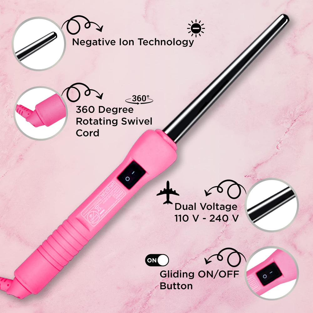 Herstyler Baby Curls wand on a bathroom counter ready to use