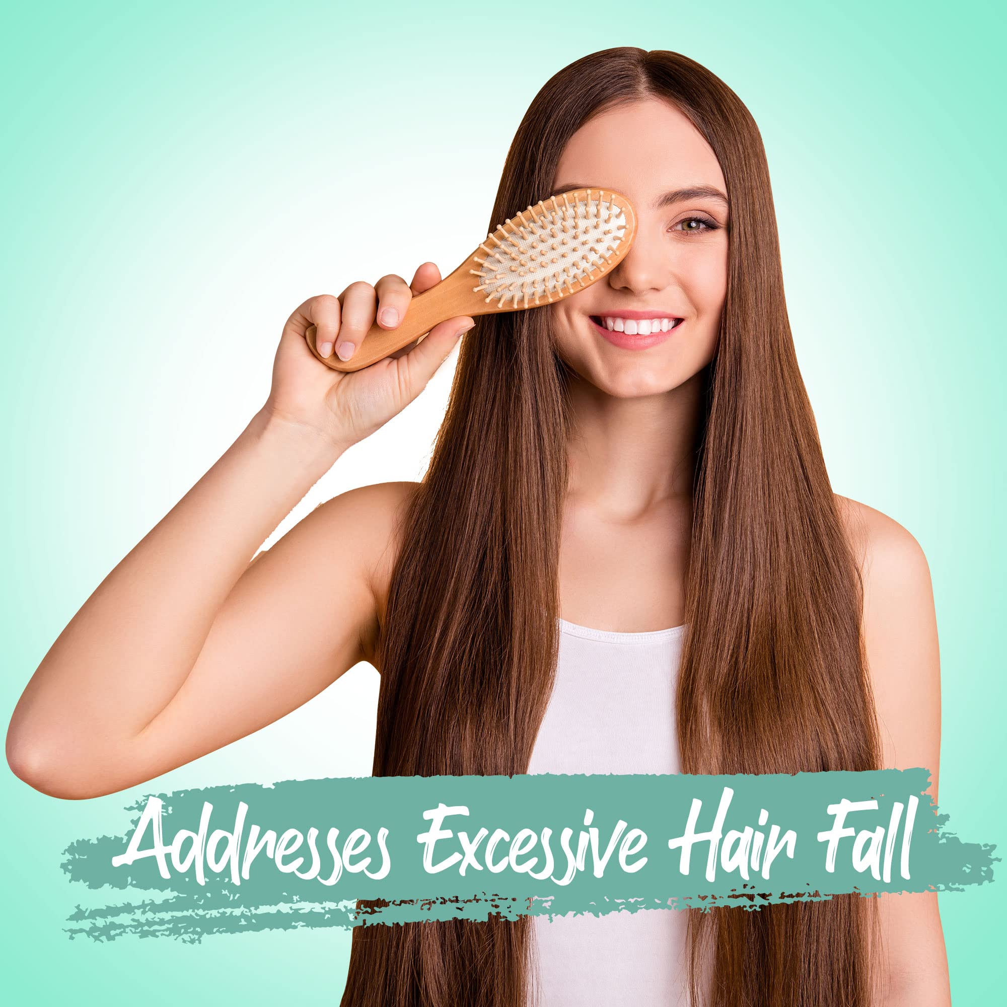 HerStyler Biotin Hair Serum close-up on glossy strands