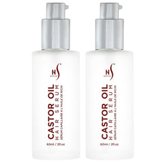 HerStyler Castor Oil Hair Serum bottle promotes hair nourishment and growth support