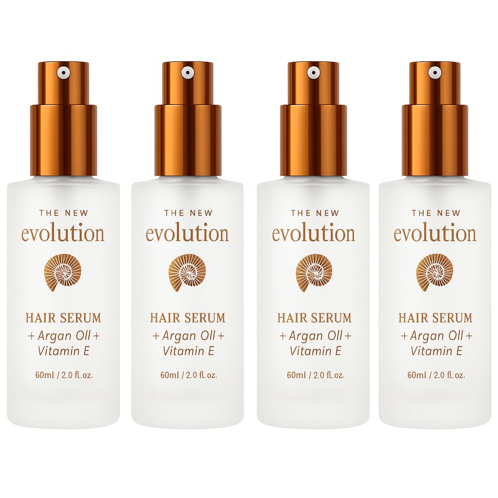HerStyler Evolution Argan Oil Serum bottle with pour spout for quick shine boost.