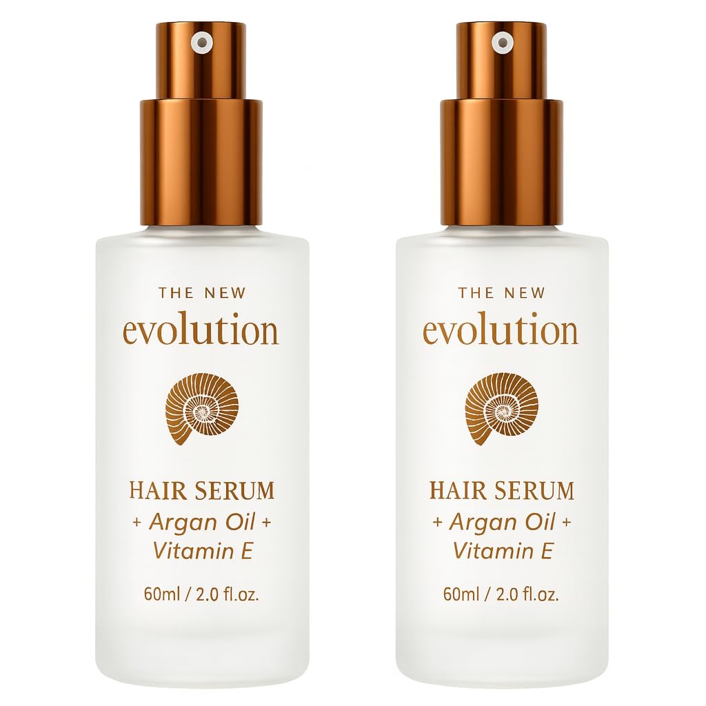 HerStyler Evolution Argan Oil Serum bottle for easy, shine-enhancing styling.
