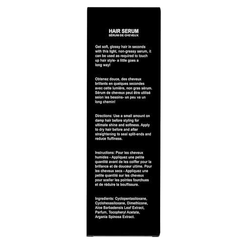 HerStyler Hair Repair Serum on hair showing sleek, manageable strands.