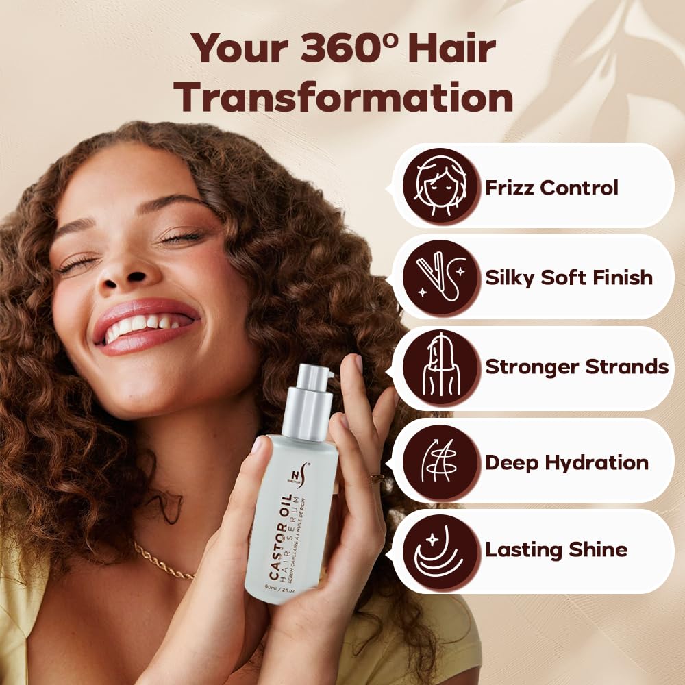 HerStyler Hair Serum dispensing pump enables easy daily application for silky results