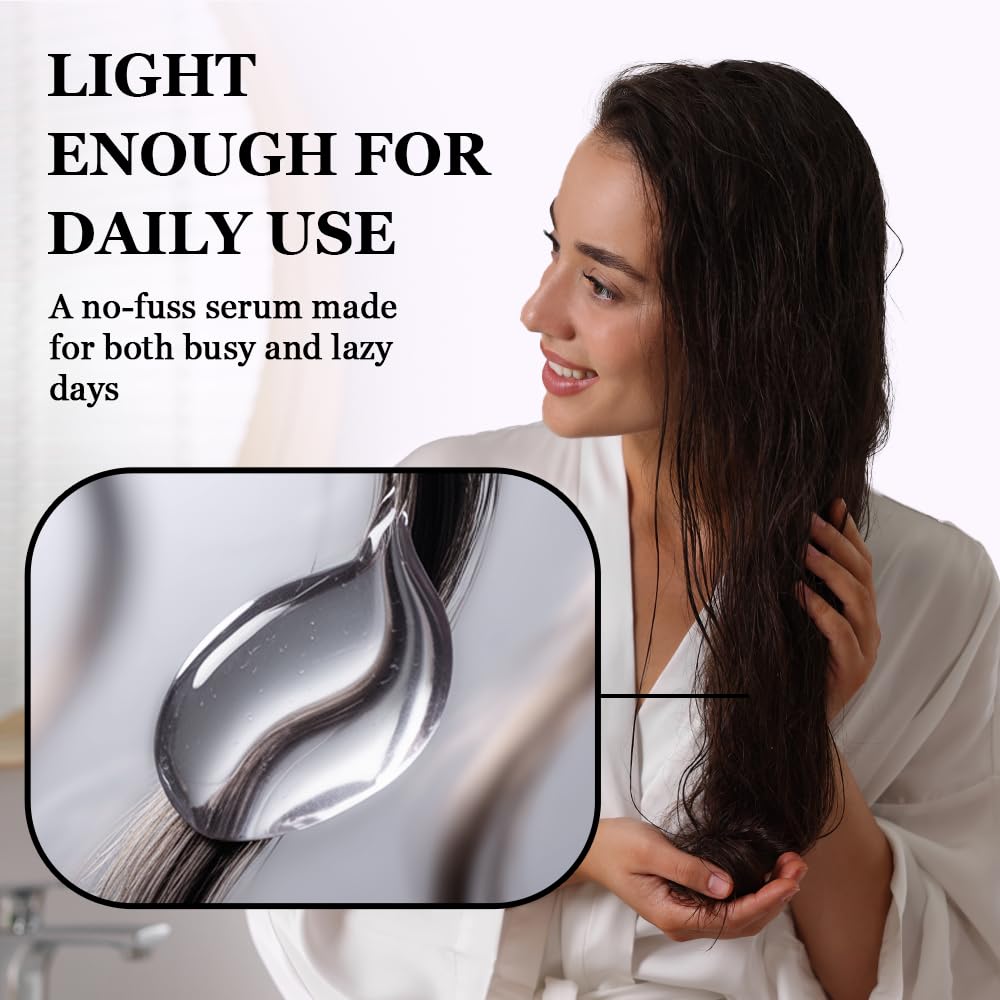 HerStyler Marula Oil Hair Serum no sticky residue after use