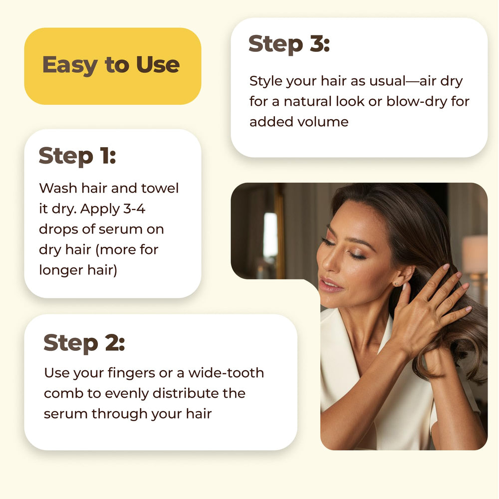 HerStyler Nourishing argan oil nourishes dry, damaged-feeling hair.